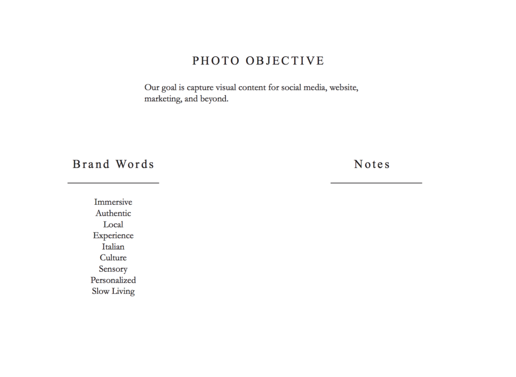 Brand Photography Photo Directive 